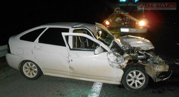 В Татарстане перевернулись два автомобиля, есть пострадавшие (ФОТО)