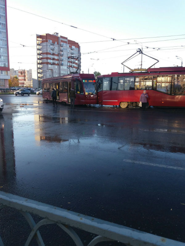 В Казани столкнулись два трамвая (ФОТО)