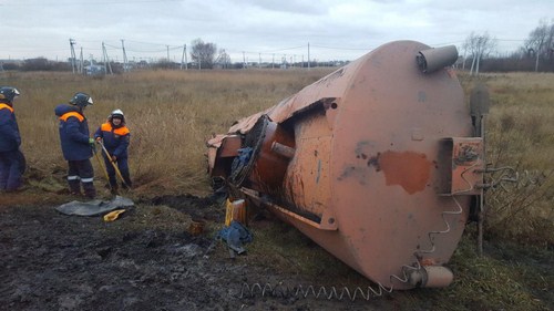 В Татарстане перевернулся 16-тонник с дизтопливом (ФОТО)