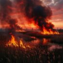 Пожар уничтожил уникальные плавни возле Анапы и нанёс экологический ущерб